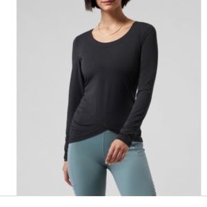 Athleta Black Passenger Wrap Top